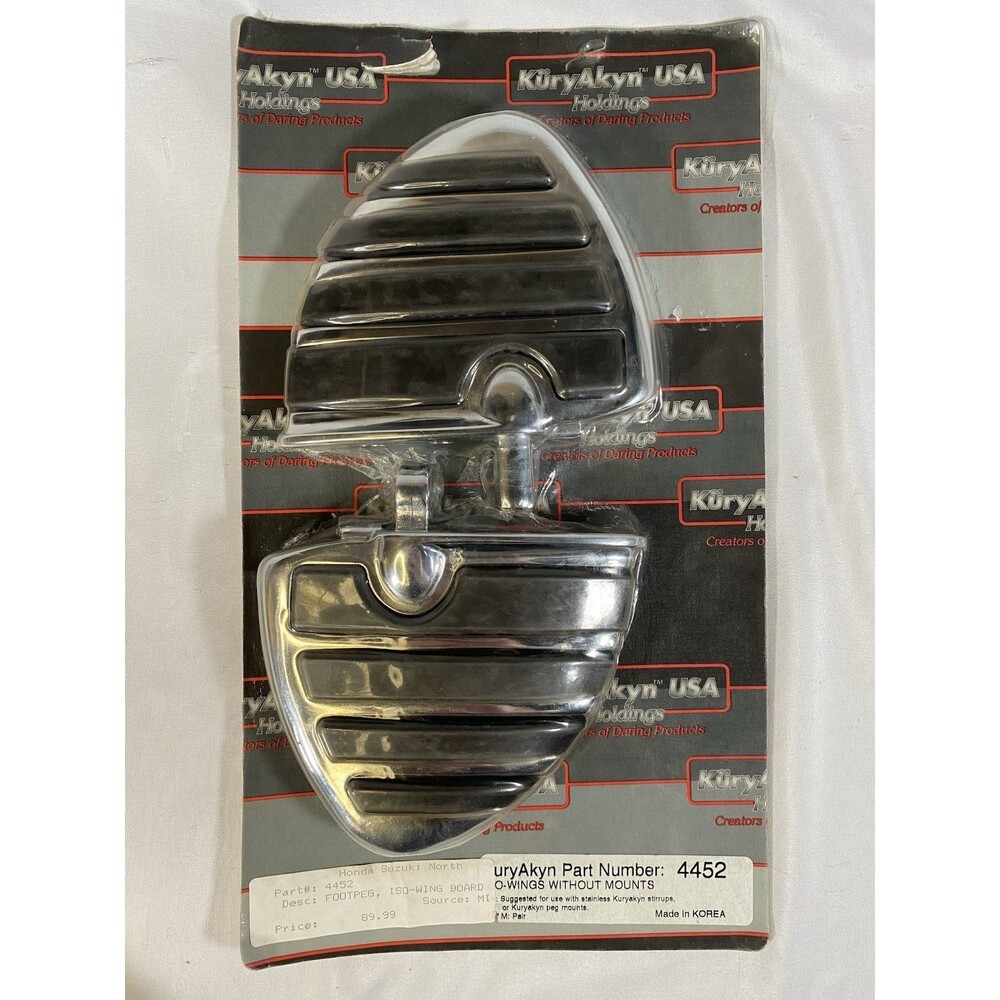 KURYAKYN 4452 Chrome ISO Wing Pegs without Adapters